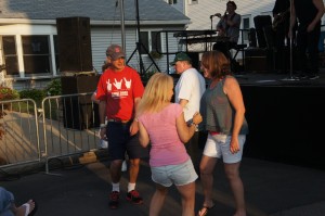 Festival goers dancing