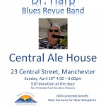 Dr. Harp's Blues Revue to play benefit for homeless veteran this Sunday, April 19, Manchester NH